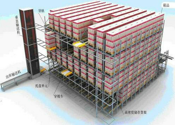 Shuttle Racking System AGV Automated Guided Vehicle Integration High Accuracy